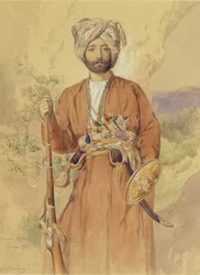Study of an Afghan Warrior, Tehran, 1848